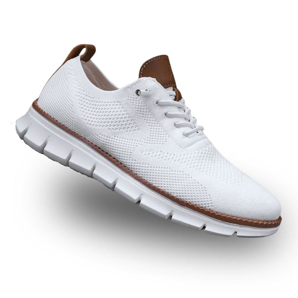 Montari Knit Slip-On Walking Shoes – Moc-Toe Cushioned Comfort Lace-Up Trainers