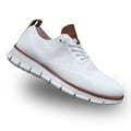 Montari Knit Slip-On Walking Shoes – Moc-Toe Cushioned Comfort Lace-Up Trainers