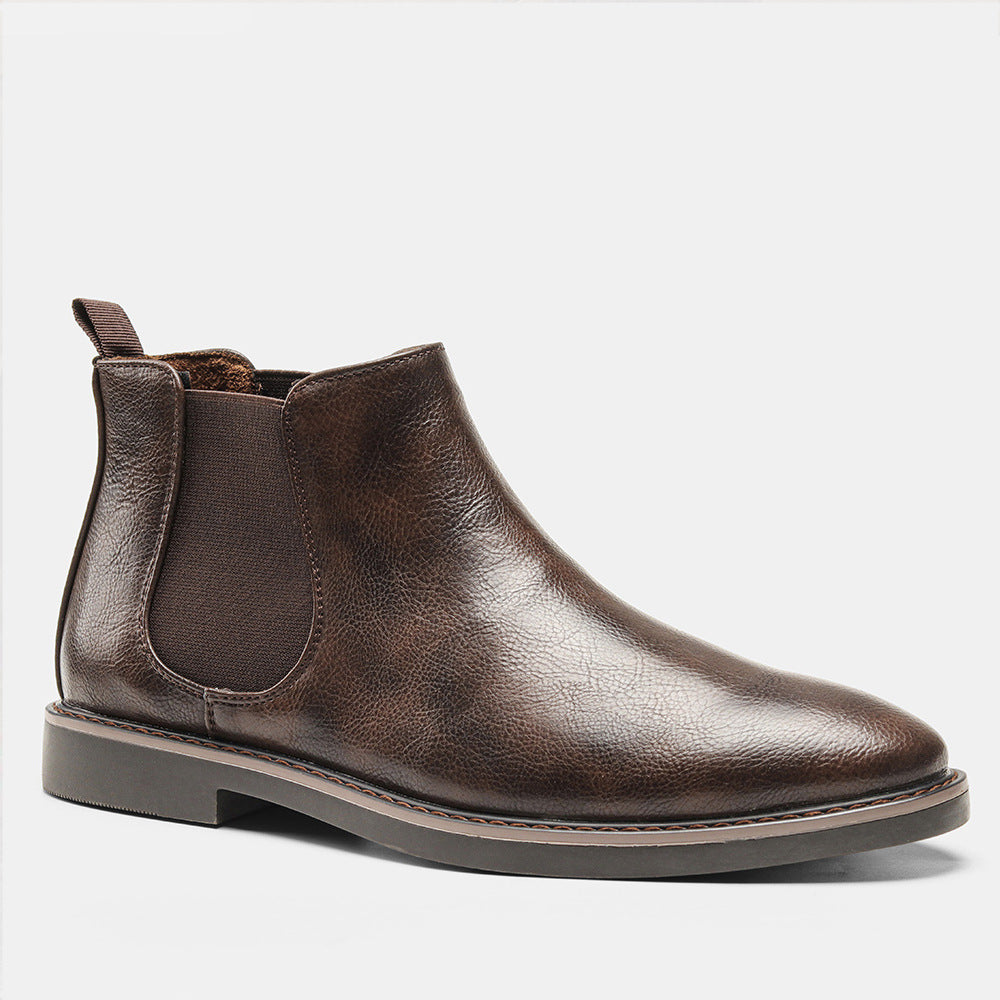 Neve Leather Chelsea Boots – Slip-On Rounded Toe Footwear