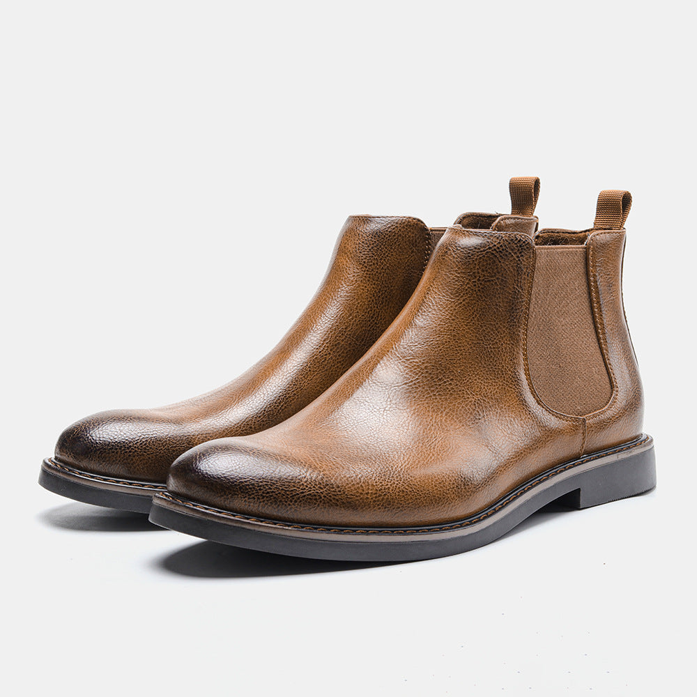 Neve Leather Chelsea Boots – Slip-On Rounded Toe Footwear
