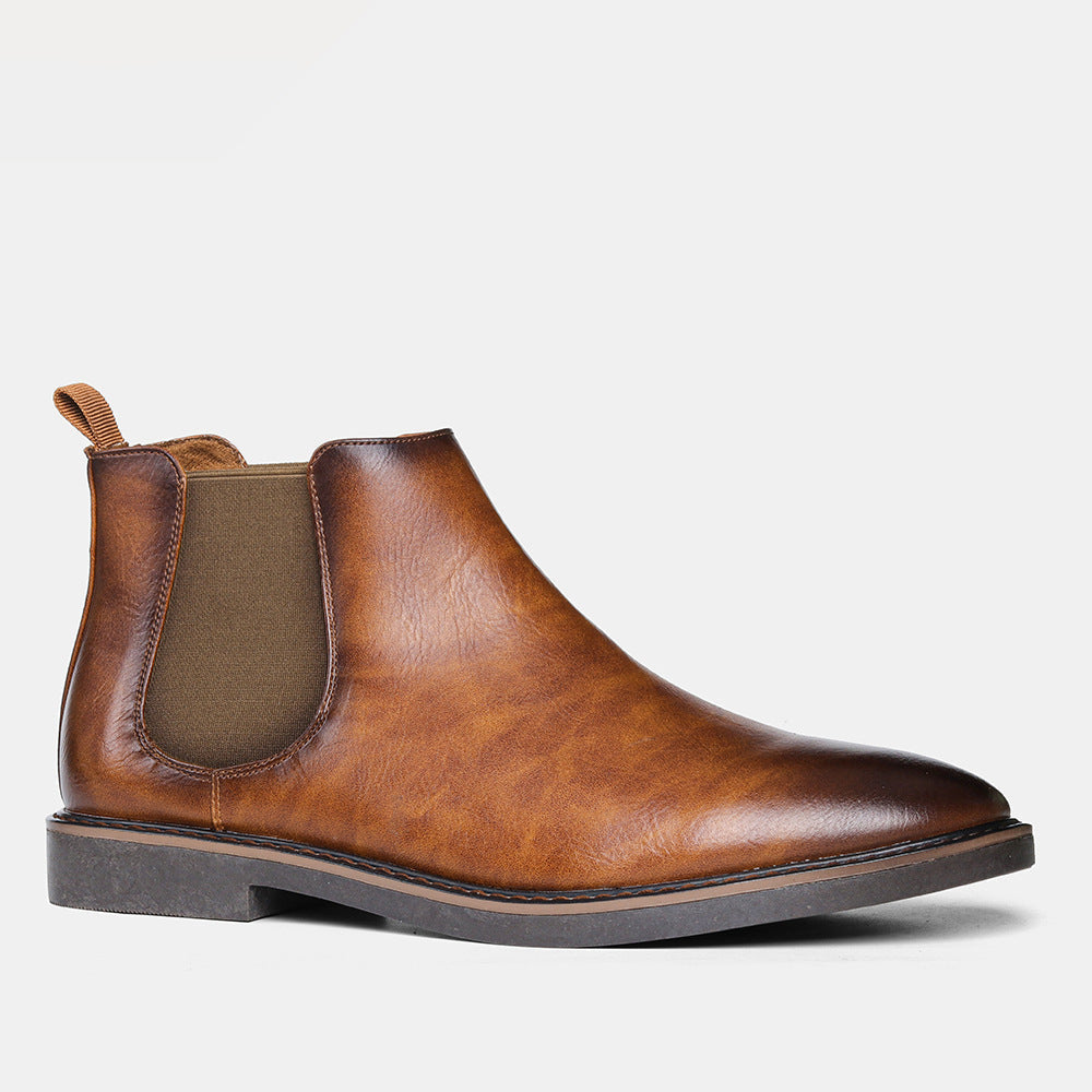 Neve Leather Chelsea Boots – Slip-On Rounded Toe Footwear