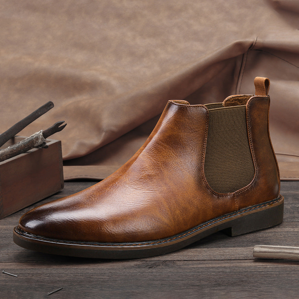 Neve Leather Chelsea Boots – Slip-On Rounded Toe Footwear