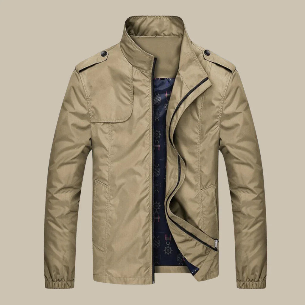 Orson Nylon Windbreaker Jacket – Slim-Fit Stand-Collar Water-Resistant Outerwear