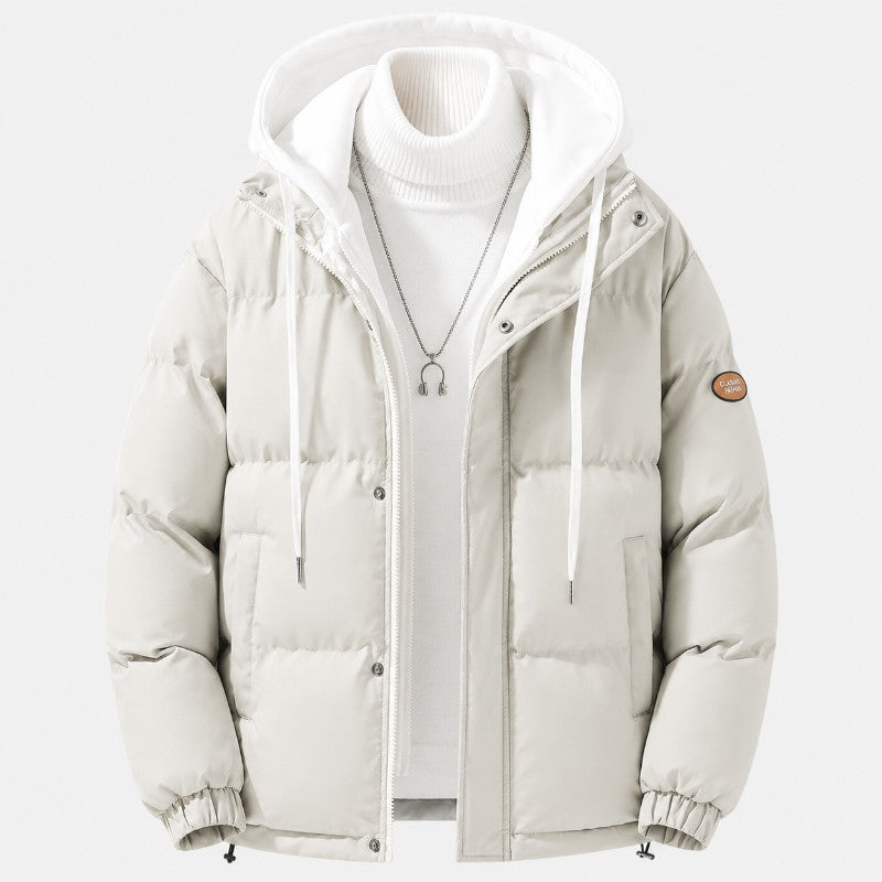 Quilted Hooded Puffer Jacket – Drawstring Hood, Zip Pockets & Relaxed Fit | Olivia