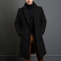 Roderick Wool Blend Overcoat – Notch Lapel Tailored Fit Single-Breasted Coat