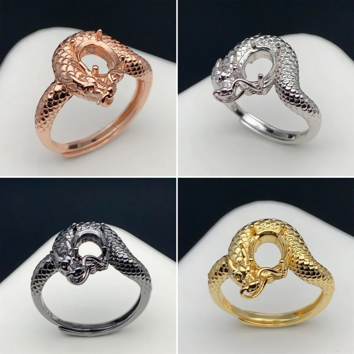 Hoardheart Unisex Inlay Gem Holder Ring