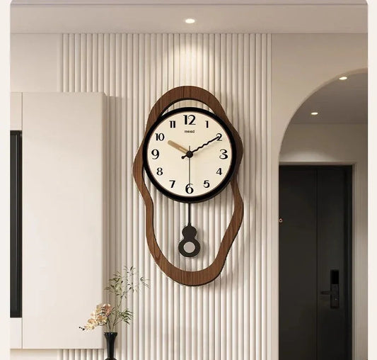 Timber Frame Pendulum Wall Clock