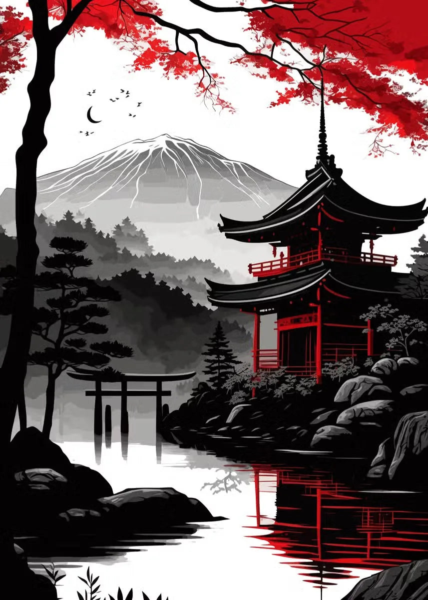 Mythika Nihon Japanese Landscape Canvas