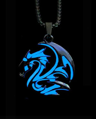 Wyrmlight Sigil --- Nightglyphs Luminescent Necklace