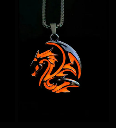 Wyrmlight Sigil --- Nightglyphs Luminescent Necklace