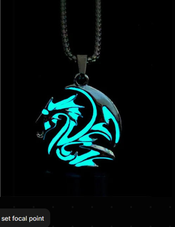 Wyrmlight Sigil --- Nightglyphs Luminescent Necklace