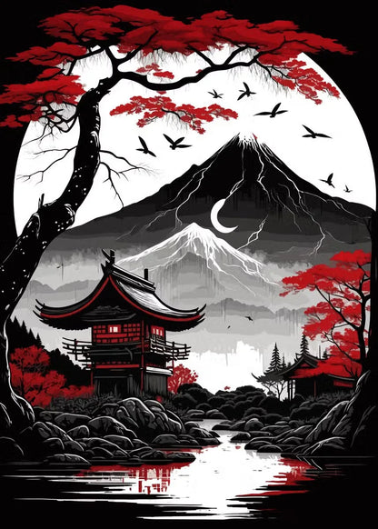 Mythika Nihon Japanese Landscape Canvas