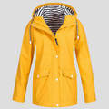 Sophia Waterproof Rain Jacket – Windproof Hooded Zip-Pocket Shell