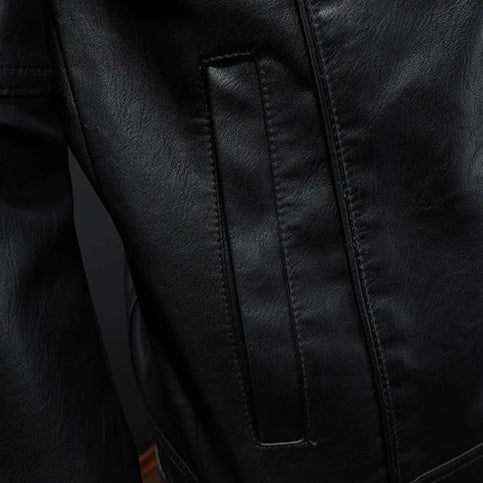 Vittorio Premium Leather Trucker Jacket – Snap-Button Flap-Pocket Tailored Outerwear
