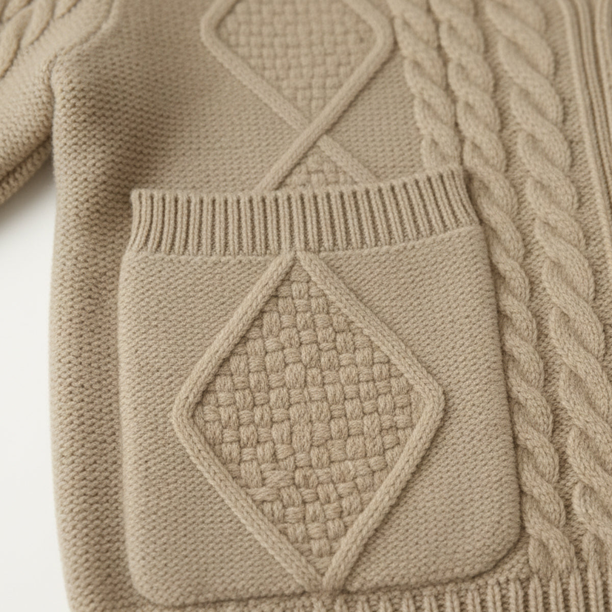 Xavier Cable-Knit Cardigan – Shawl-Collar Relaxed Button Knitwear