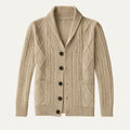 Xavier Cable-Knit Cardigan – Shawl-Collar Relaxed Button Knitwear