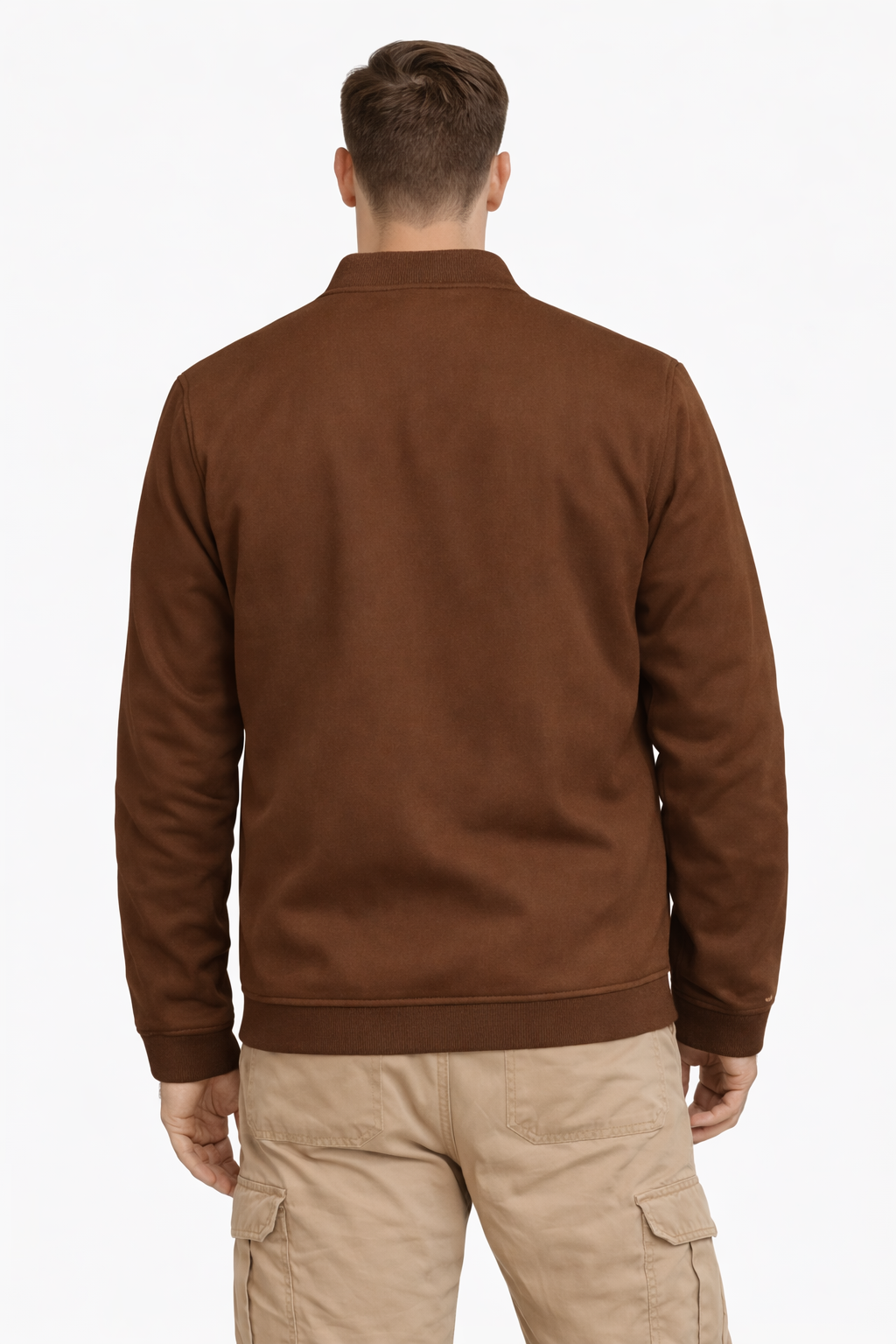 Xavier Micro Suede Bomber Jacket – Soft Stretch Zip-Up Outerwear