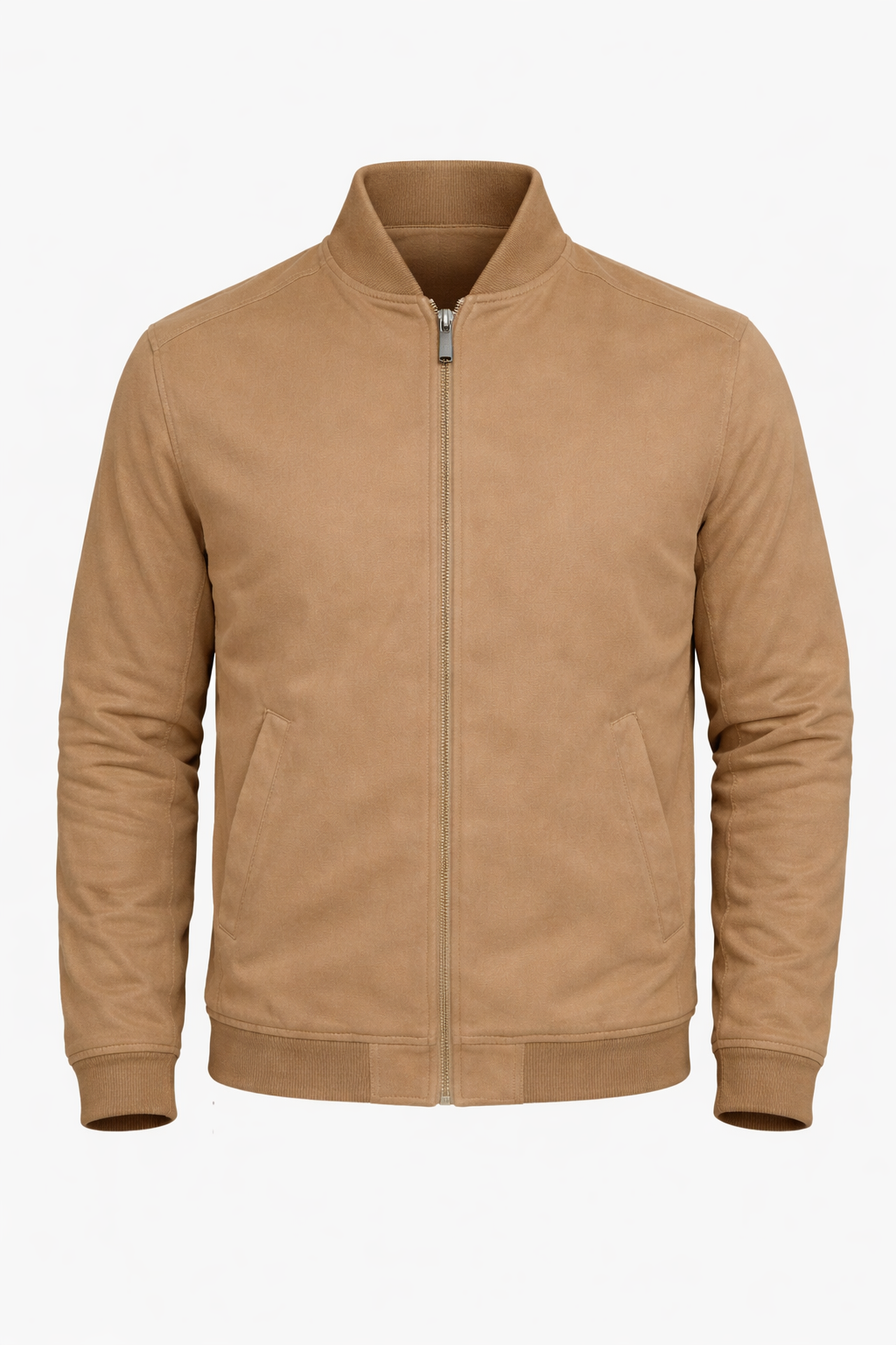 Xavier Micro Suede Bomber Jacket – Soft Stretch Zip-Up Outerwear