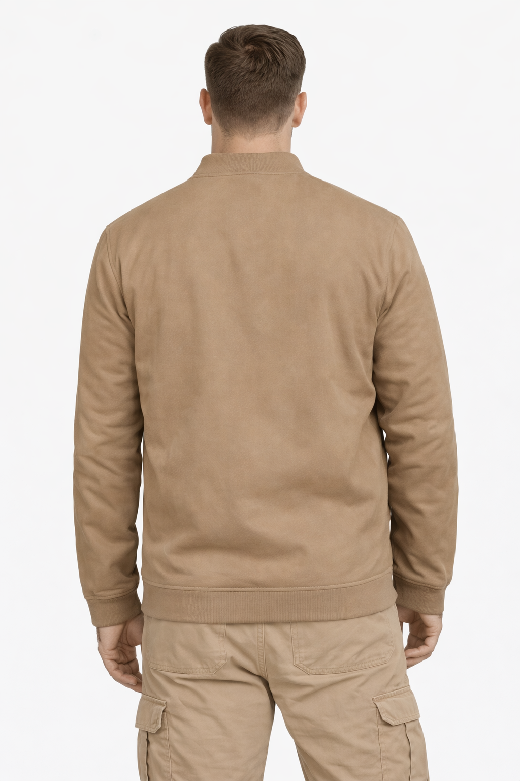 Xavier Micro Suede Bomber Jacket – Soft Stretch Zip-Up Outerwear