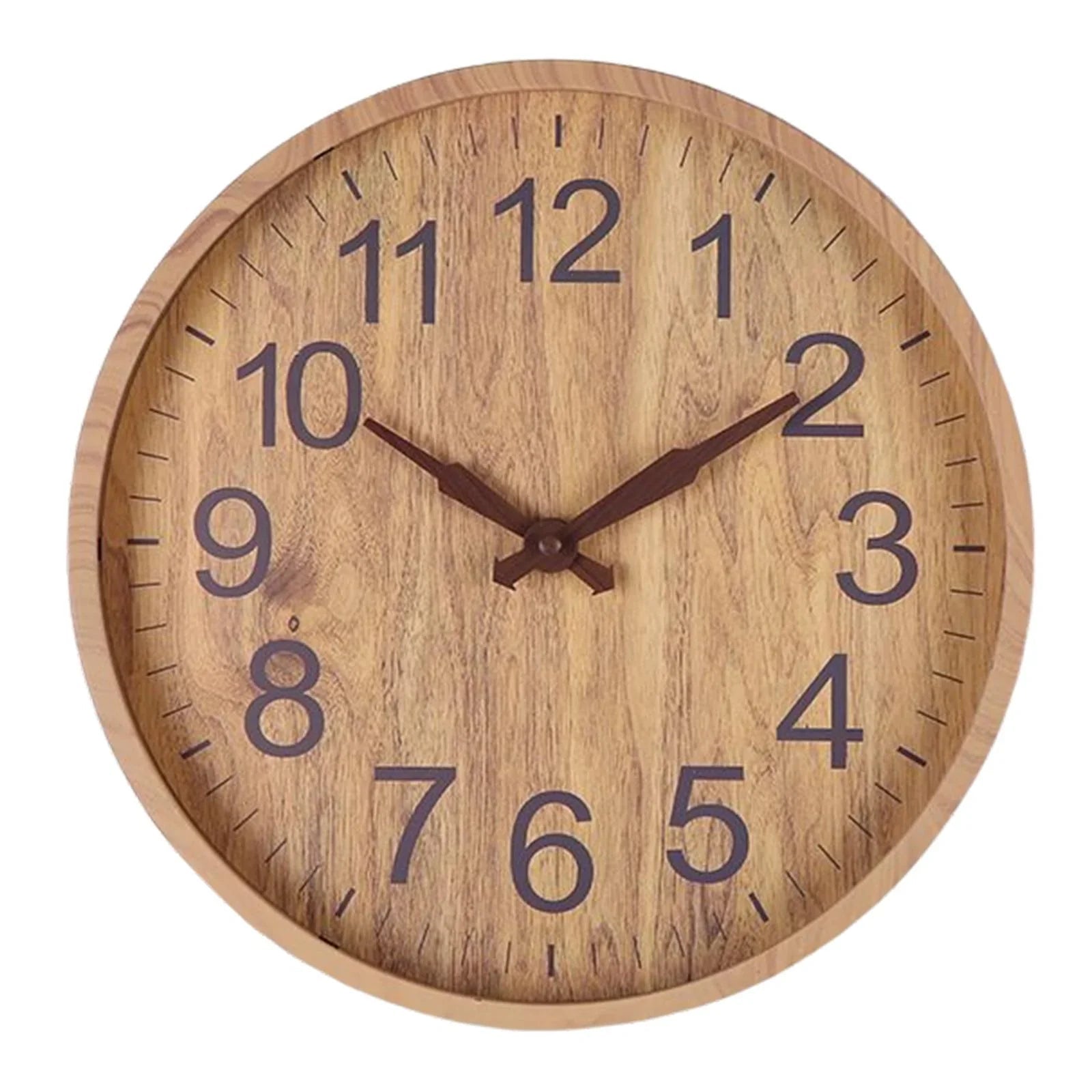 Round Wood Grain Wall Clock