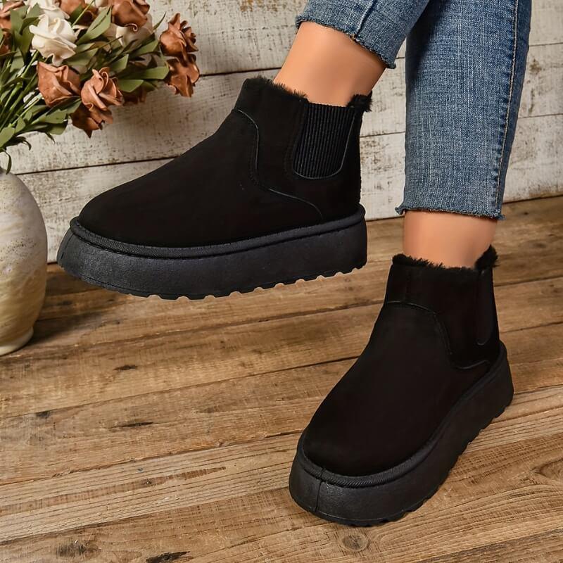 Ankle Winter Boots for Women – Insulated Lining & Lug Sole | Tina
