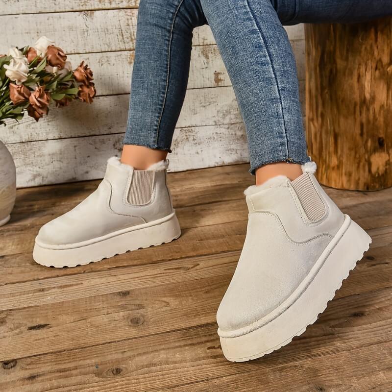 Ankle Winter Boots for Women – Insulated Lining & Lug Sole | Tina