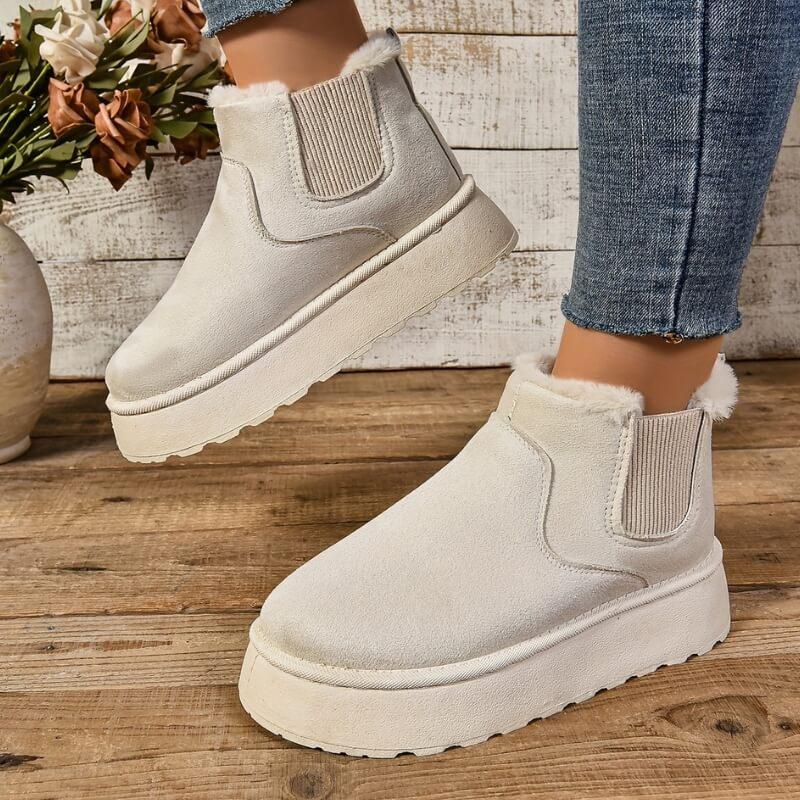 Ankle Winter Boots for Women – Insulated Lining & Lug Sole | Tina