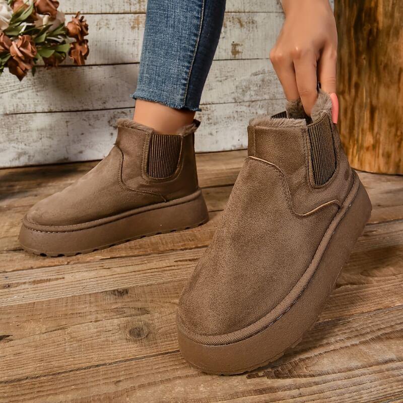 Ankle Winter Boots for Women – Insulated Lining & Lug Sole | Tina