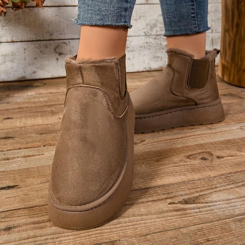 Ankle Winter Boots for Women – Insulated Lining & Lug Sole | Tina
