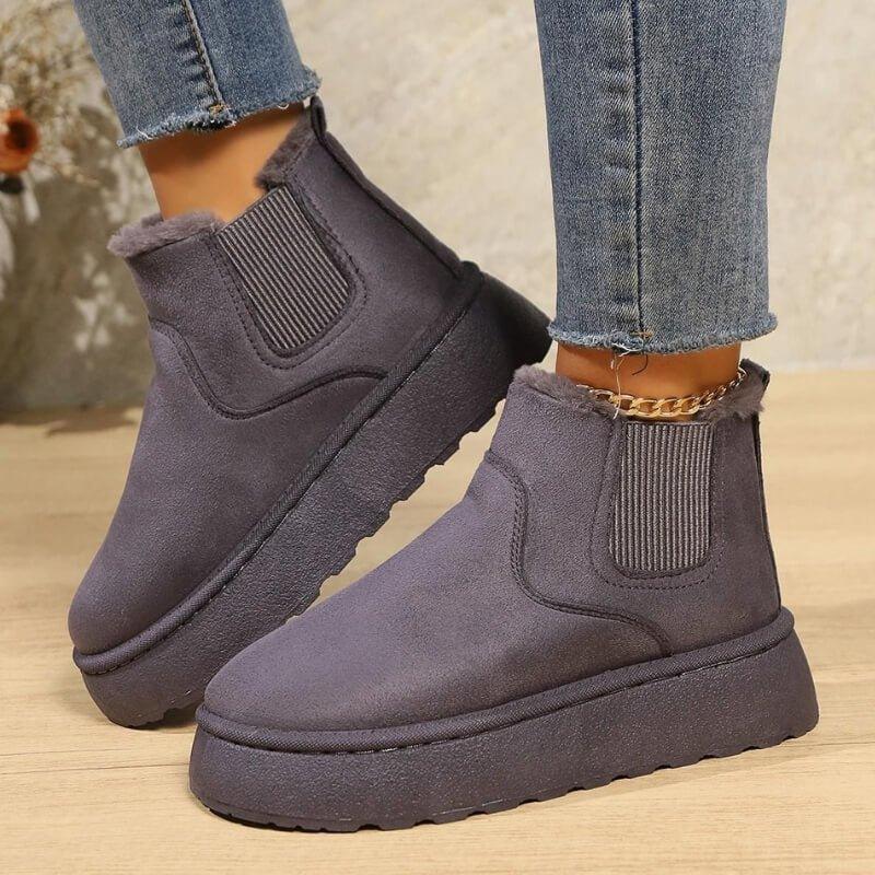 Ankle Winter Boots for Women – Insulated Lining & Lug Sole | Tina