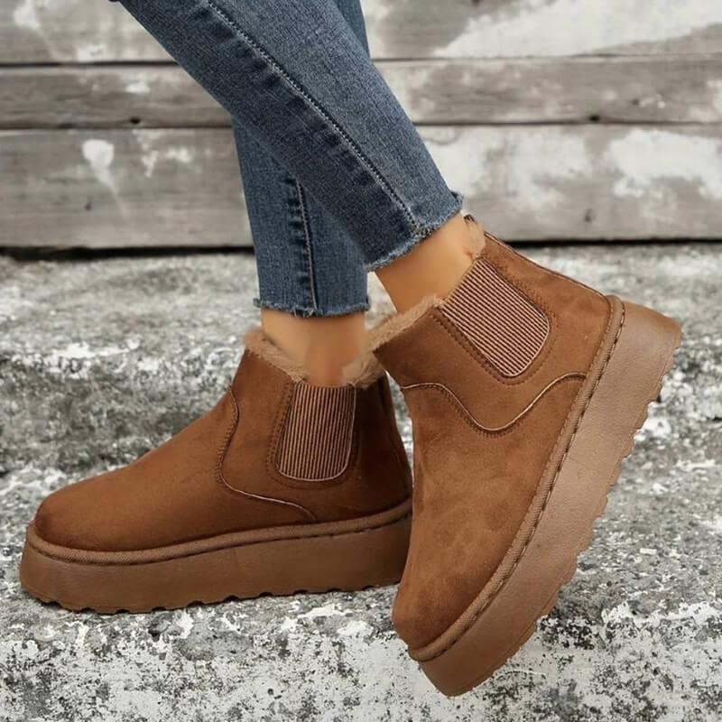 Ankle Winter Boots for Women – Insulated Lining & Lug Sole | Tina