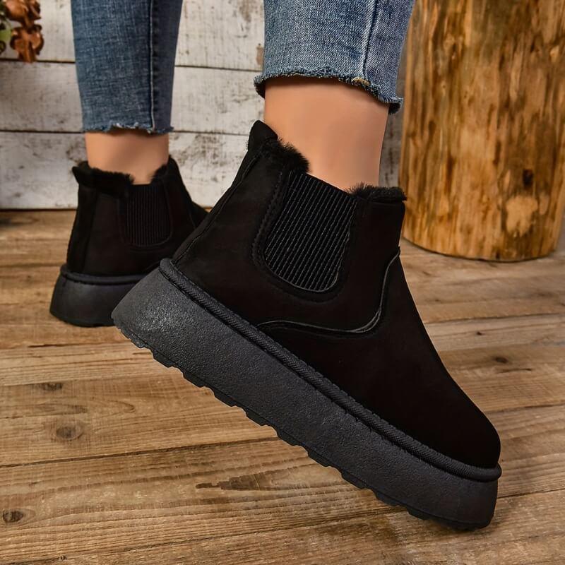 Ankle Winter Boots for Women – Insulated Lining & Lug Sole | Tina