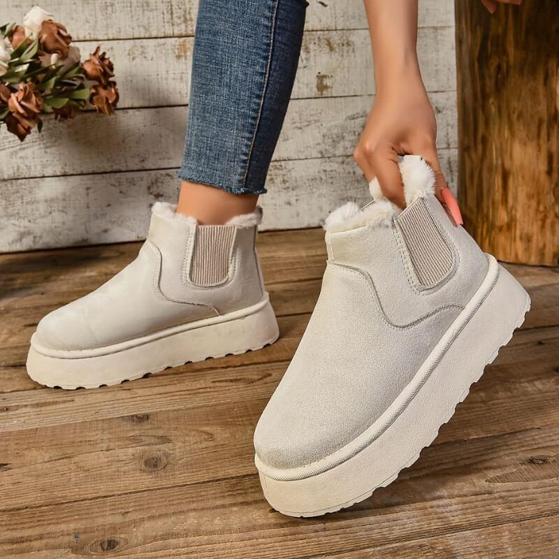 Ankle Winter Boots for Women – Insulated Lining & Lug Sole | Tina