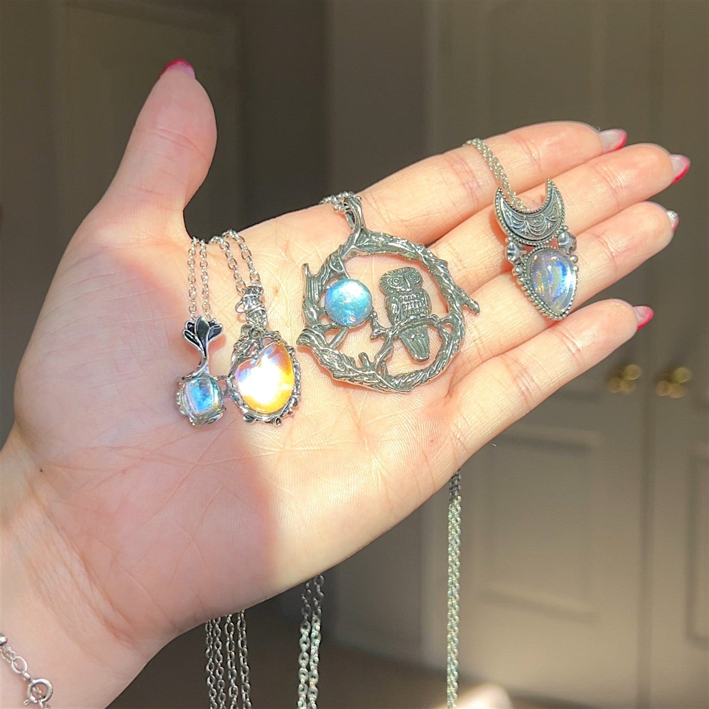 Luna's Whisper Moonstone Pendant for Women