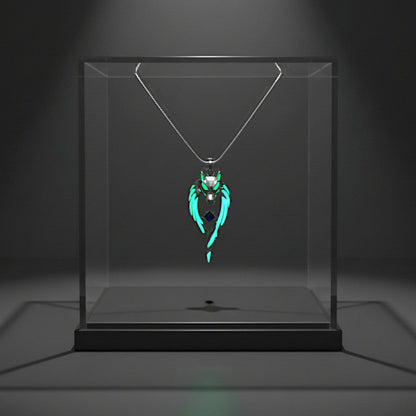 Moonfang Totem --- Nightglyphs Luminescent Necklace