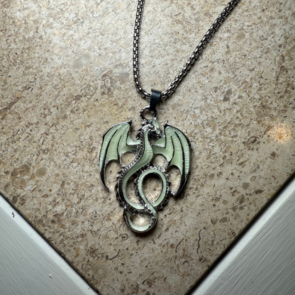 Skyflame Crest --- Nightglyphs Luminescent Necklace