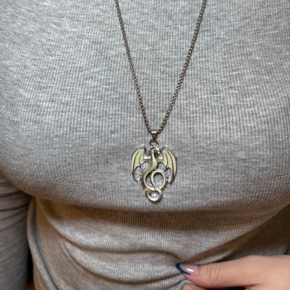 Skyflame Crest --- Nightglyphs Luminescent Necklace
