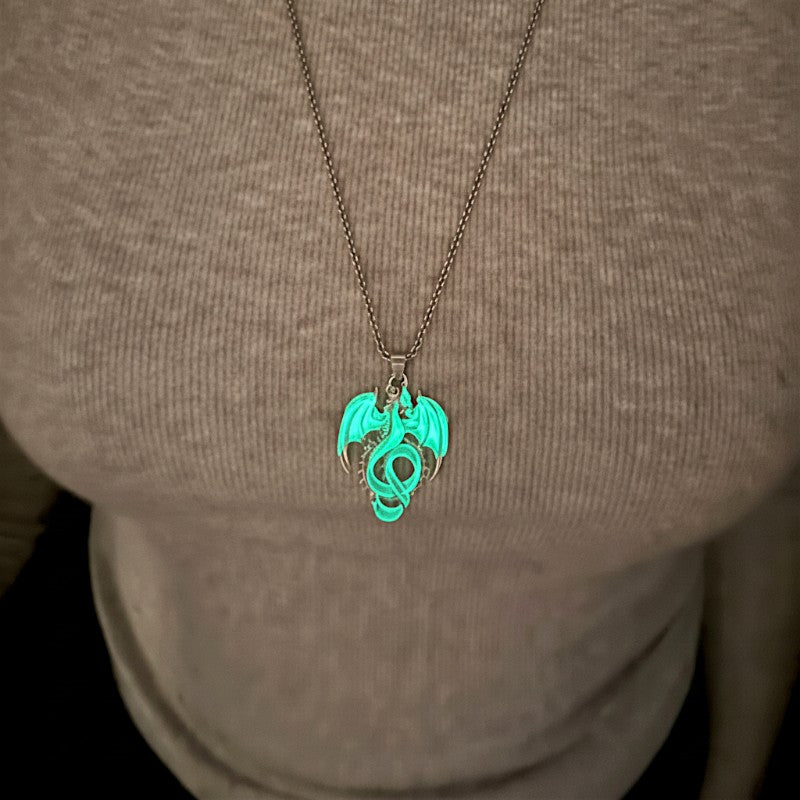 Skyflame Crest --- Nightglyphs Luminescent Necklace