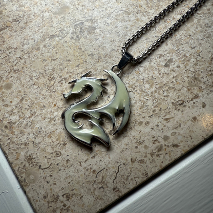 Wyrmlight Sigil --- Nightglyphs Luminescent Necklace