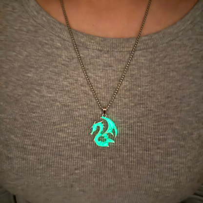 Wyrmlight Sigil --- Nightglyphs Luminescent Necklace